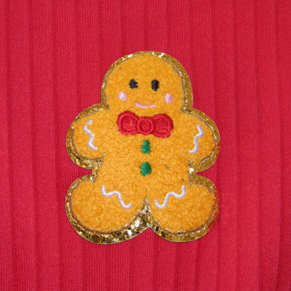 Christmas Dress Gingerbread Red Black Polka Dots Schoolwear Girls 3T NWOT - Picture 3 of 4